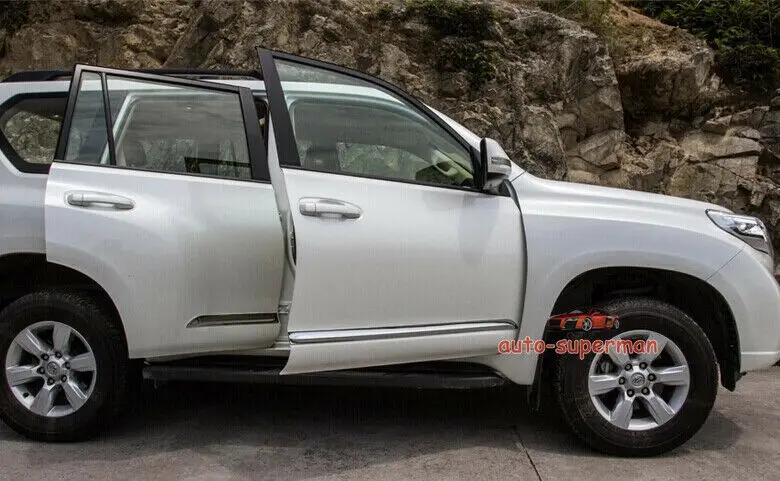 For TOYOTA Prado FJ150 2014 2015 2016 Side body door molding Chrome trims
For TOYOTA Prado FJ150 2014 2015 2016 Side body door molding Chrome trims