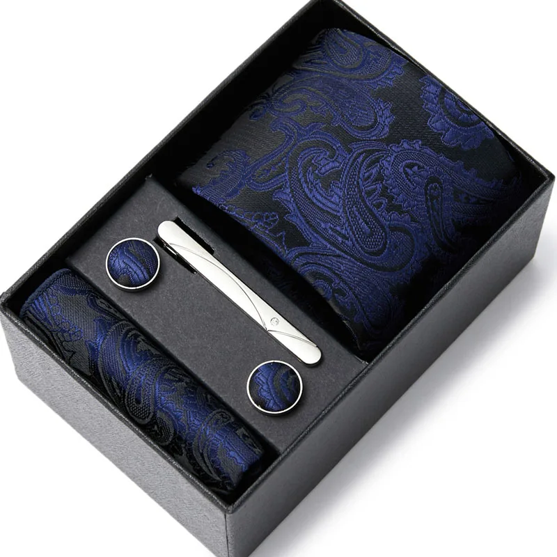 Gift Box Paisley Tie Men's Silk Necktie Set Blue Green Red Gold Wedding Solid Tie Hanky Cufflinks&Clip Set For Wedding
Gift Box Paisley Tie Men's Silk Necktie Set Blue Green Red Gold Wedding Solid Tie Hanky Cufflinks&Clip Set For Wedding