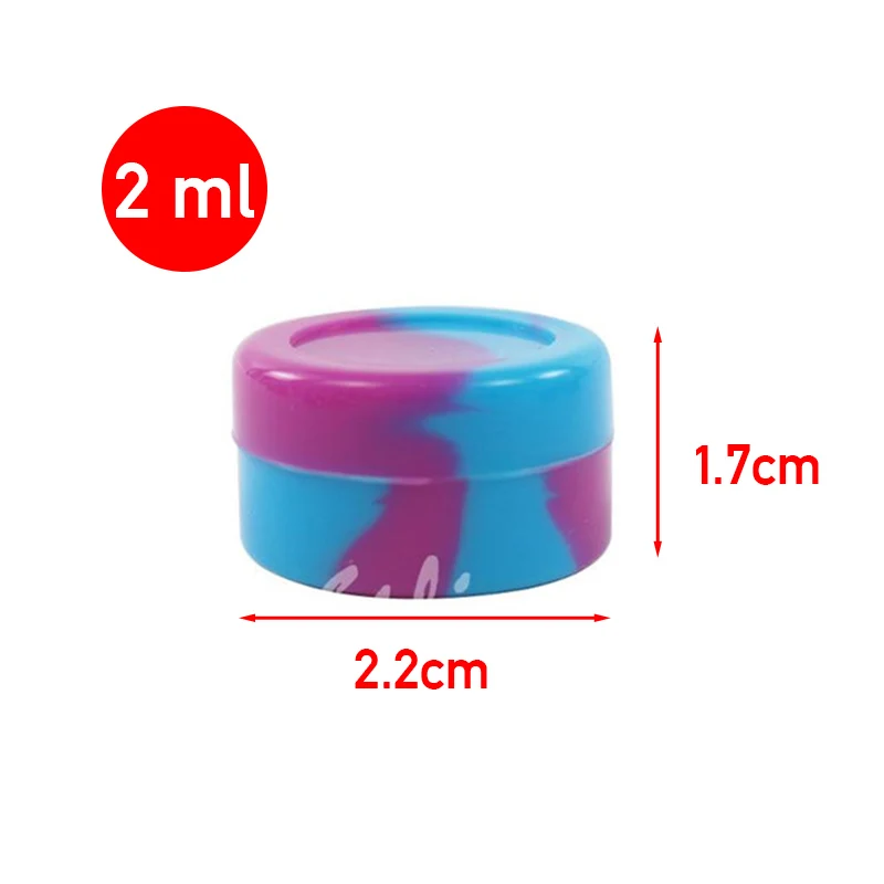 100pcs 2ML Nonstick Silicone Container Non-stick Oil Wax Jar Dab Storage Box Silicone Jar Travel Face Cream Liquid Containers
100pcs 2ML Nonstick Silicone Container Non-stick Oil Wax Jar Dab Storage Box Silicone Jar Travel Face Cream Liquid Containers