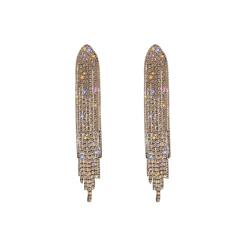 2021 New Joker Fresh Shiny Crystal Temperament Drop Earrings Fashion Long Tassels Geometric Trend Senior Women Earrings Jewelry
2021 New Joker Fresh Shiny Crystal Temperament Drop Earrings Fashion Long Tassels Geometric Trend Senior Women Earrings Jewelry