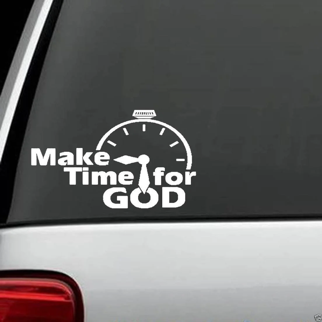 

For Make Time for God Decal Sticker Christian Faith Church Religion Bible Love Car Styling