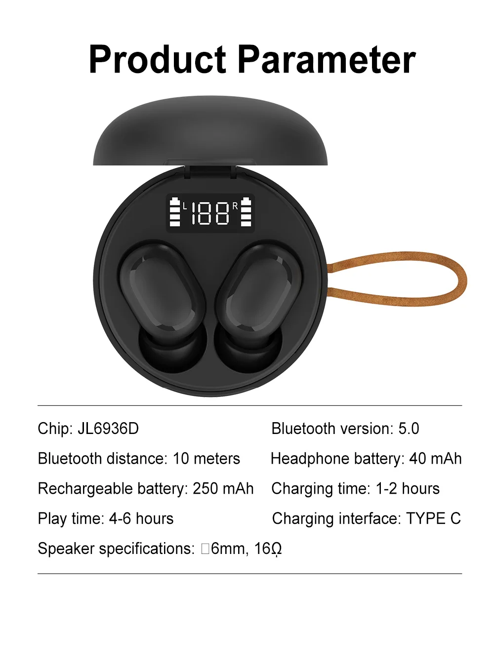 F40B полностью Беспроводные стереонаушники Bluetooth 5 0 Наушники С Подавлением Шума