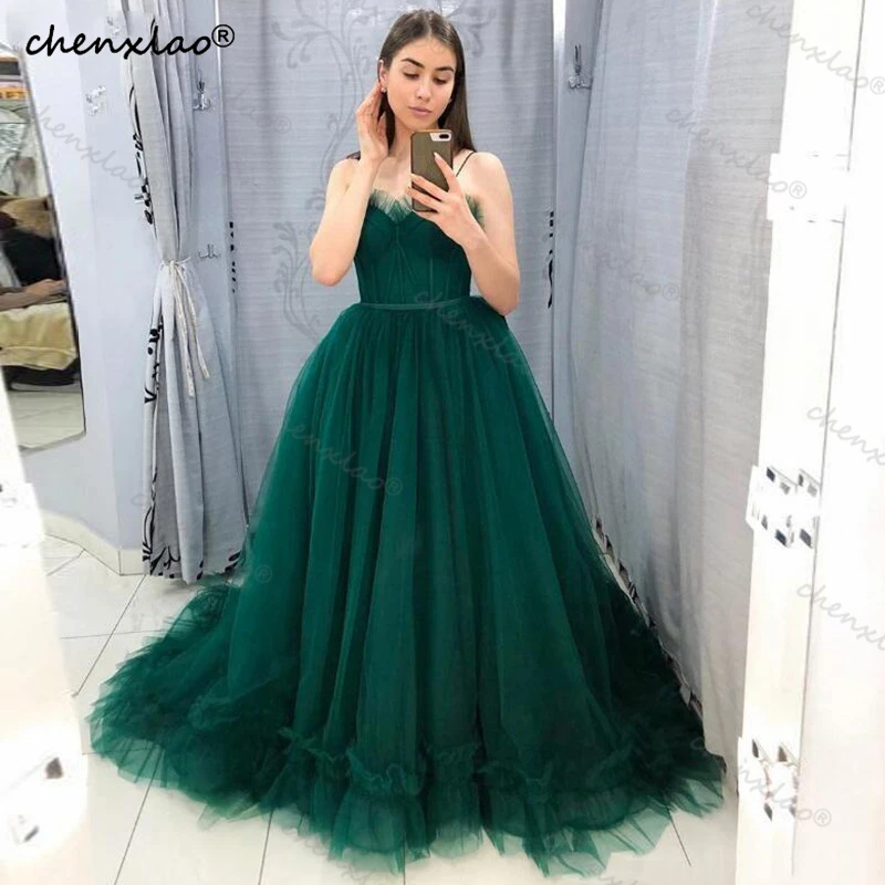 Chenxiao A-Line Spaghetti Straps Long Evening Dresses Tulle Sweethert Sleeveless Formal Prom Gowns Graduation Dress Custom Made
Chenxiao A-Line Spaghetti Straps Long Evening Dresses Tulle Sweethert Sleeveless Formal Prom Gowns Graduation Dress Custom Made