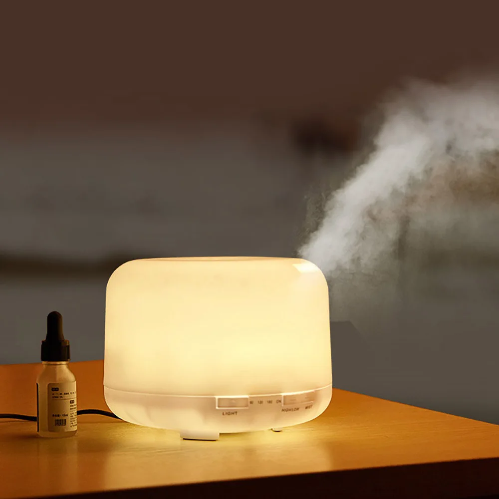 

500ML Air Humidifier Electric Aroma Diffuser Aromatherapy Humidifiers Diffusers Ultrasonic Cool Mist Maker Fogger LED