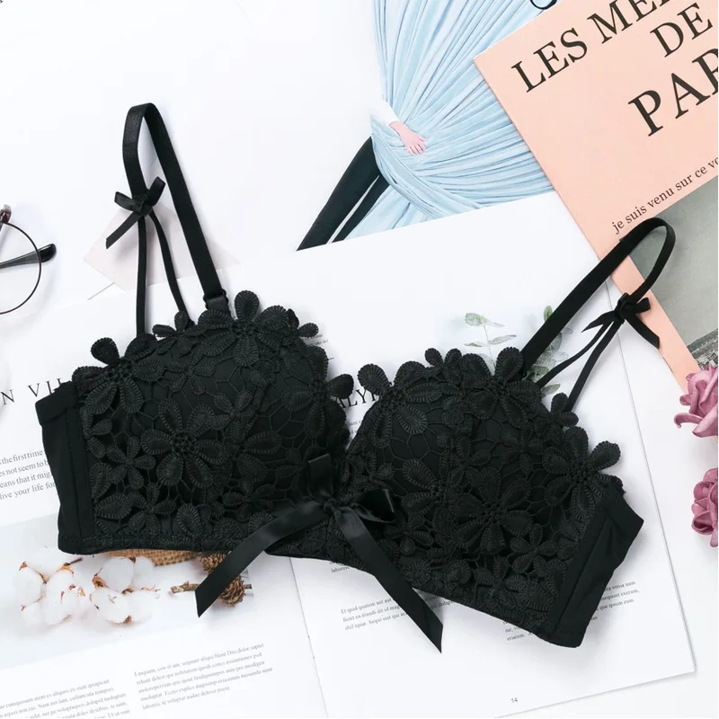 Plus Size Push Up Lace Bras Women Bralette Sexy Bow Padded Underwear Sexy Lingerie Brassiere Girl Adjustable Wire Free Bras\
Plus Size Push Up Lace Bras Women Bralette Sexy Bow Padded Underwear Sexy Lingerie Brassiere Girl Adjustable Wire Free Bras\