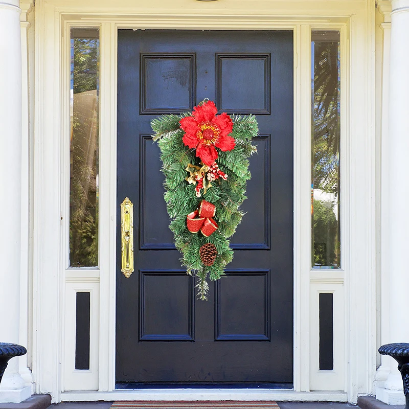 Red Christmas Flower And Pine Cone Ribbon Ornaments Bows Upside Down Rattan PVC Reusable Simulation Plants Artificial Flowers
Red Christmas Flower And Pine Cone Ribbon Ornaments Bows Upside Down Rattan PVC Reusable Simulation Plants Artificial Flowers