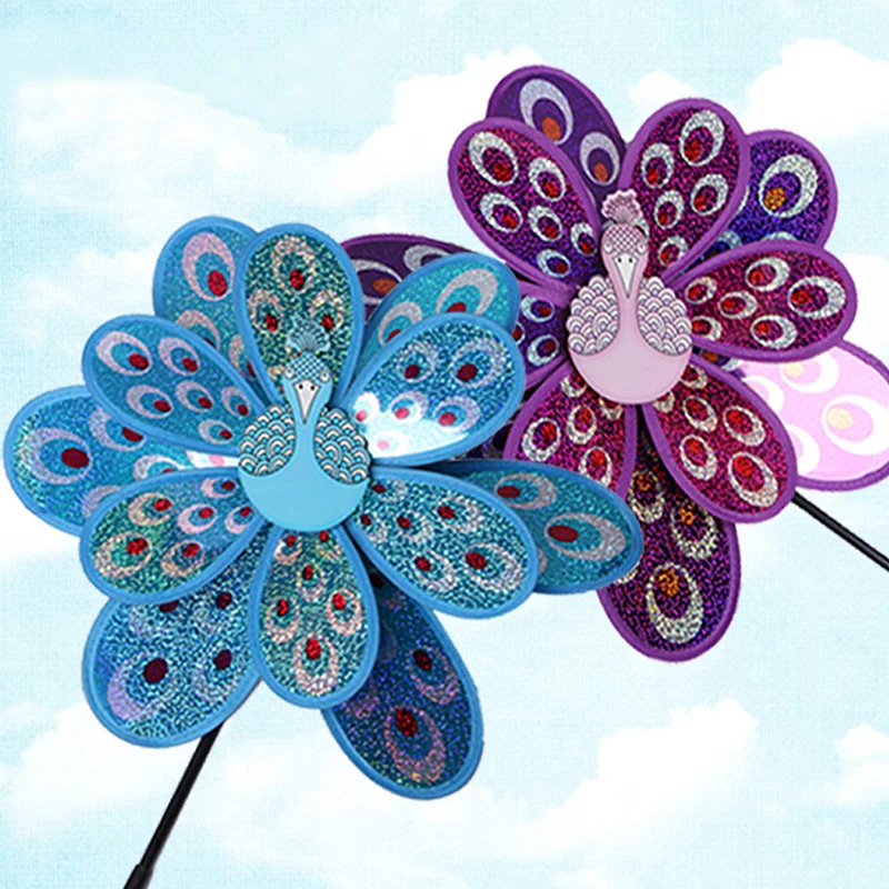 Double Layer Peacock Laser Sequins Windmill Colourful Wind Spinner Home Garden Decor Yard Kids Toy
Double Layer Peacock Laser Sequins Windmill Colourful Wind Spinner Home Garden Decor Yard Kids Toy