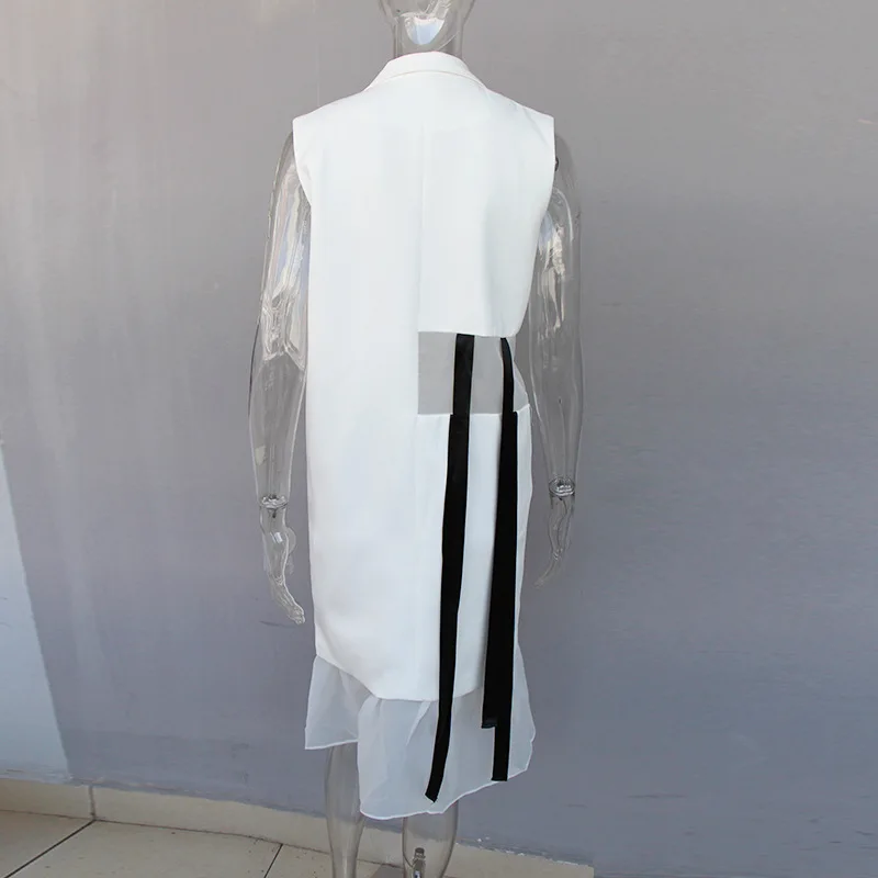 European fashion organza stitching waistcoat women's new sleeveless suit waistcoat women's clothing
European fashion organza stitching waistcoat women's new sleeveless suit waistcoat women's clothing