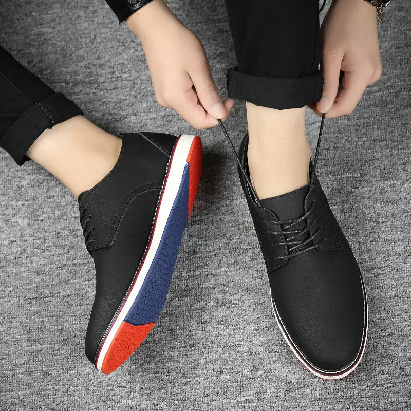 Man Moccasins Sneakers All Black Flats Shoes Mens Business Dress Leather Casual Fashion Low Lace-up Oxfords Formal Shoes
Man Moccasins Sneakers All Black Flats Shoes Mens Business Dress Leather Casual Fashion Low Lace-up Oxfords Formal Shoes