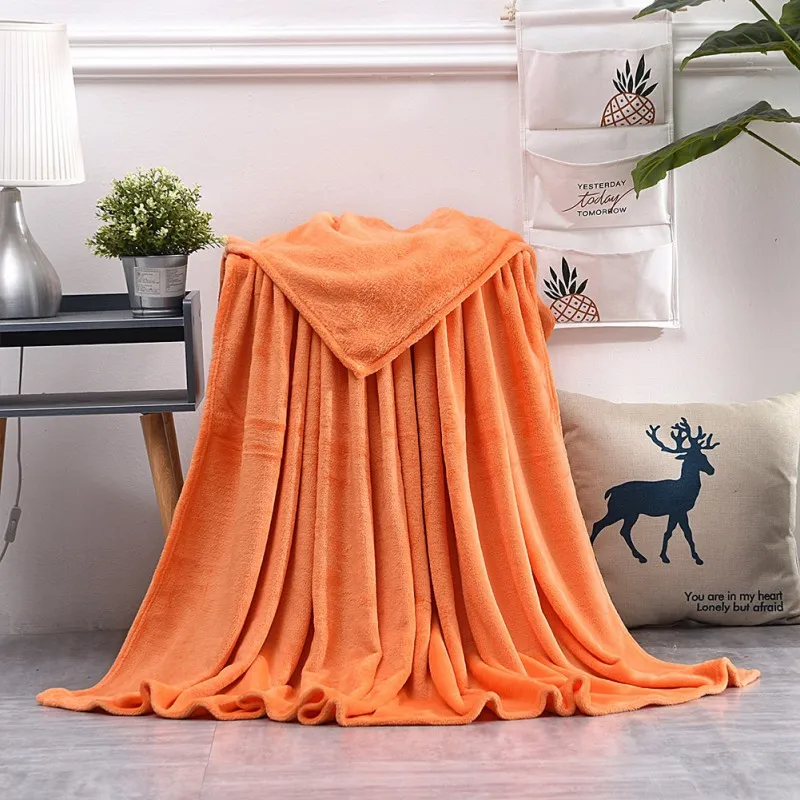 Office Flannel Blanket Solid Color Air Condition Quilt Super Warm Soft Bedspread Sofa Blankets Home Textiles 150*200cm
Office Flannel Blanket Solid Color Air Condition Quilt Super Warm Soft Bedspread Sofa Blankets Home Textiles 150*200cm