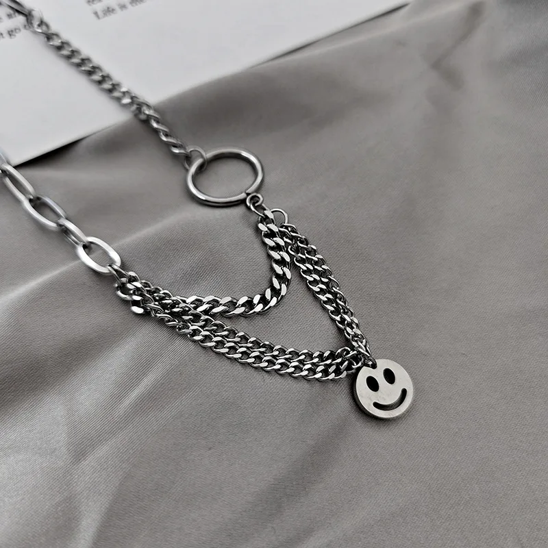 Fashion multilayer titanium steel hip hop all-match necklace men and women clavicle chain jewelry hot sale
Fashion multilayer titanium steel hip hop all-match necklace men and women clavicle chain jewelry hot sale