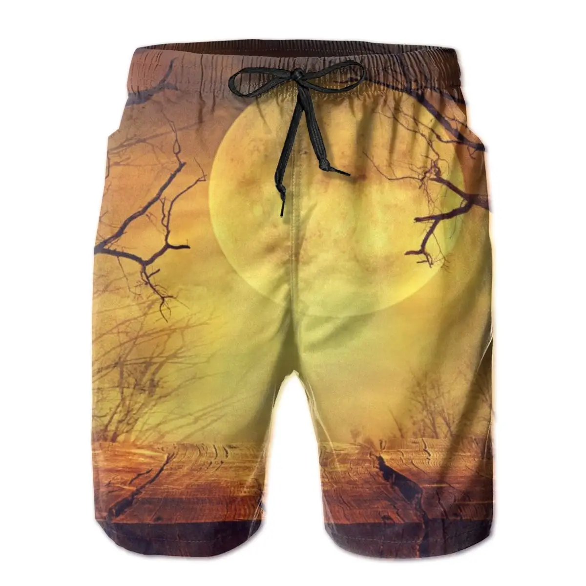 

Spooky Forest And Wooden Table Quick Dry Swimming Shorts For Men Swimwear Man Swimsuit Swim Trunks Summer Bathing Beach Wear