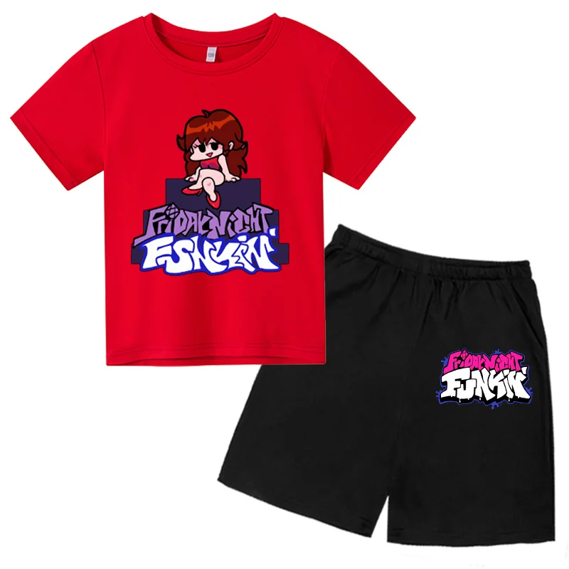 Lovely Children Boys Girls Summer Sets Kids Pure Cotton T-Shirts + Shorts Toddler Suits4T-14T Game Graphics Friday Night Funkin
Lovely Children Boys Girls Summer Sets Kids Pure Cotton T-Shirts + Shorts Toddler Suits4T-14T Game Graphics Friday Night Funkin
