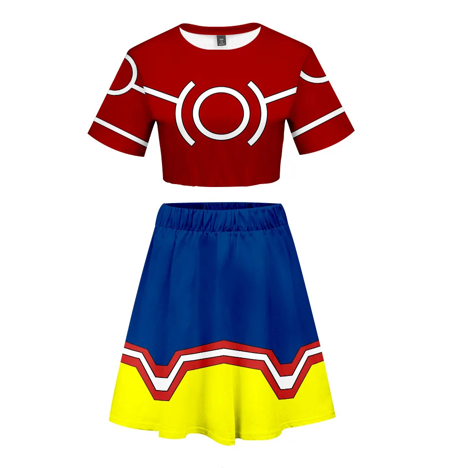 My Hero Academia Asui Tsuyu YAOYOROZU MOMO Jiro Kyoka OCHACO URARAKA cheerleader Uniforms Boku no Cosplay Costume |