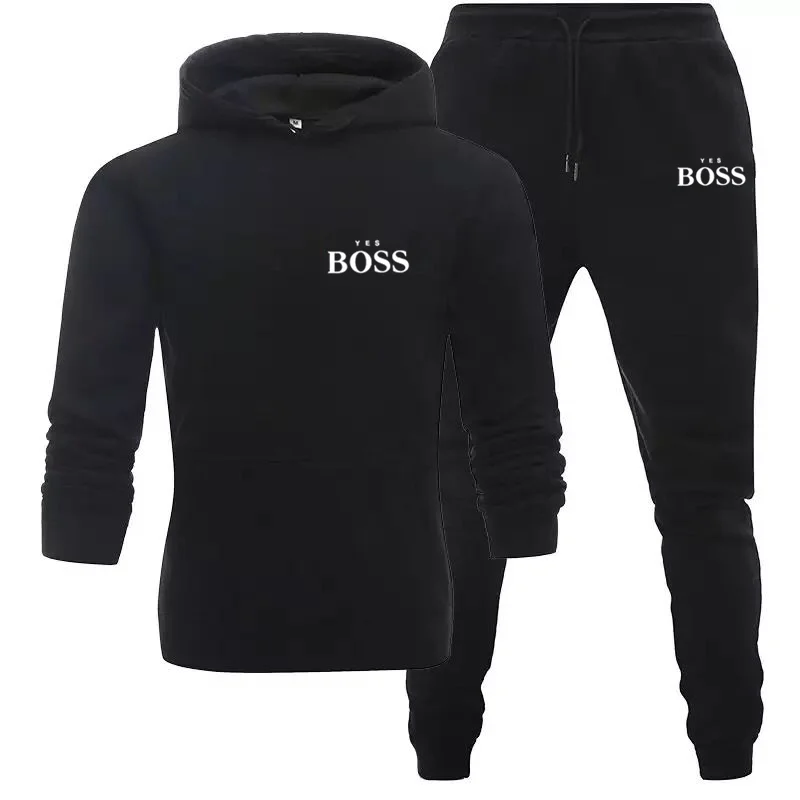 Sportswear Men's Fashion Hoodie Men's Suit Brand Is Boss Set Men's Sweatshirt + Sweatpants Autumn and Winter Wool Hooded Pullove 
Sportswear Men's Fashion Hoodie Men's Suit Brand Is Boss Set Men's Sweatshirt + Sweatpants Autumn and Winter Wool Hooded Pullove