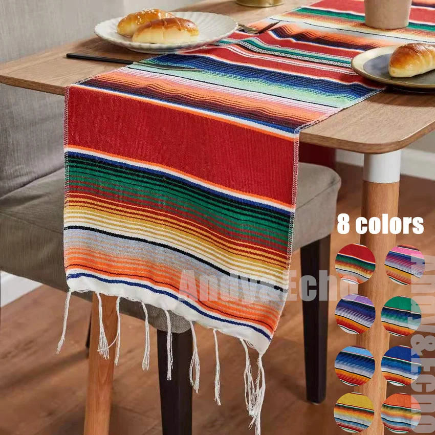 Color Stripe Table Runners Modern Mexican Blanket Style Country Wedding Decoration Boho Decor 4runner Christmas Home Tablecloth
Color Stripe Table Runners Modern Mexican Blanket Style Country Wedding Decoration Boho Decor 4runner Christmas Home Tablecloth