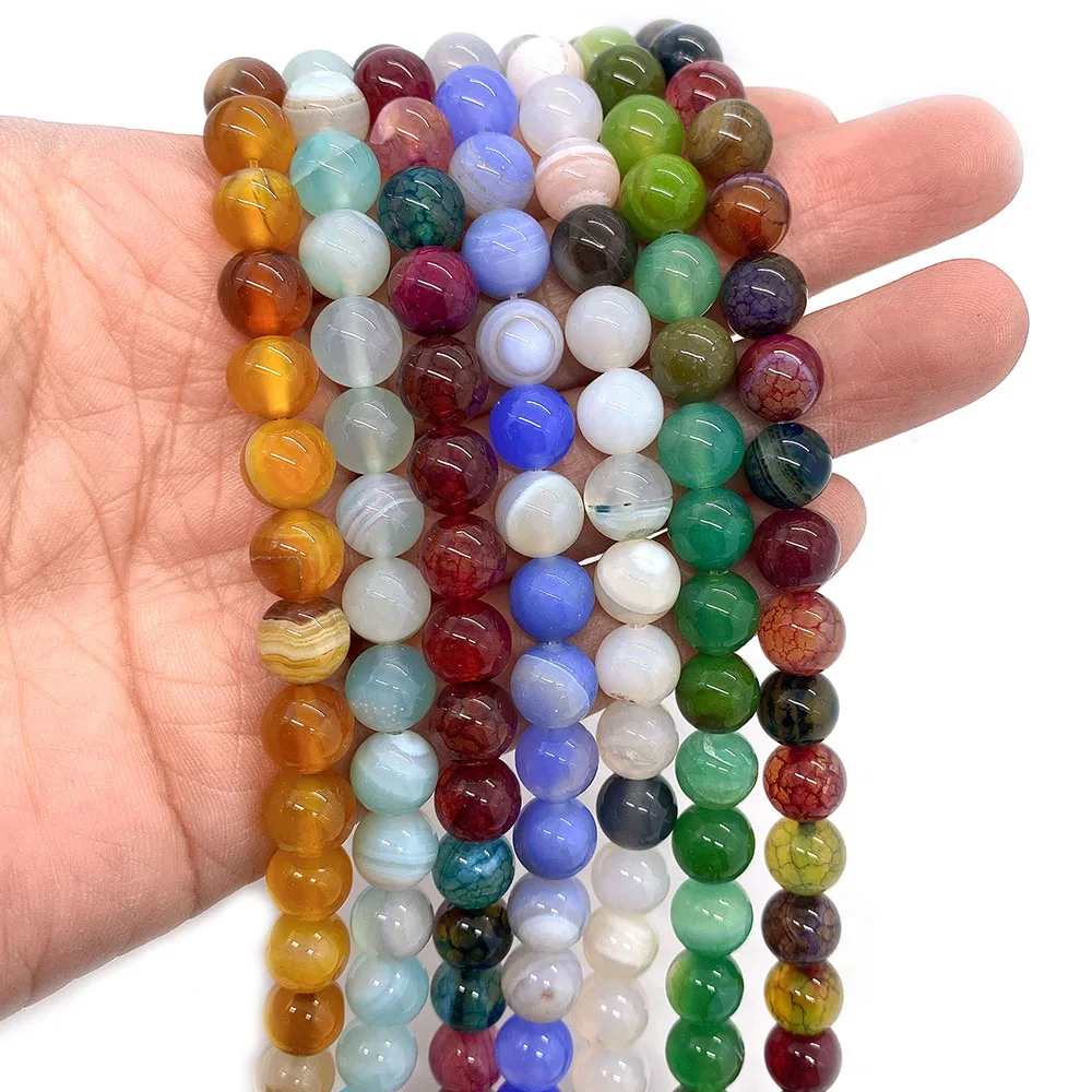 Natural Agate Beads Silk Round Loose Beads Fashion Accessories Jewelry DIY Making Necklaces Bracelets Fashion Gifts 6mm 8mm 10mm 
Natural Agate Beads Silk Round Loose Beads Fashion Accessories Jewelry DIY Making Necklaces Bracelets Fashion Gifts 6mm 8mm 10mm