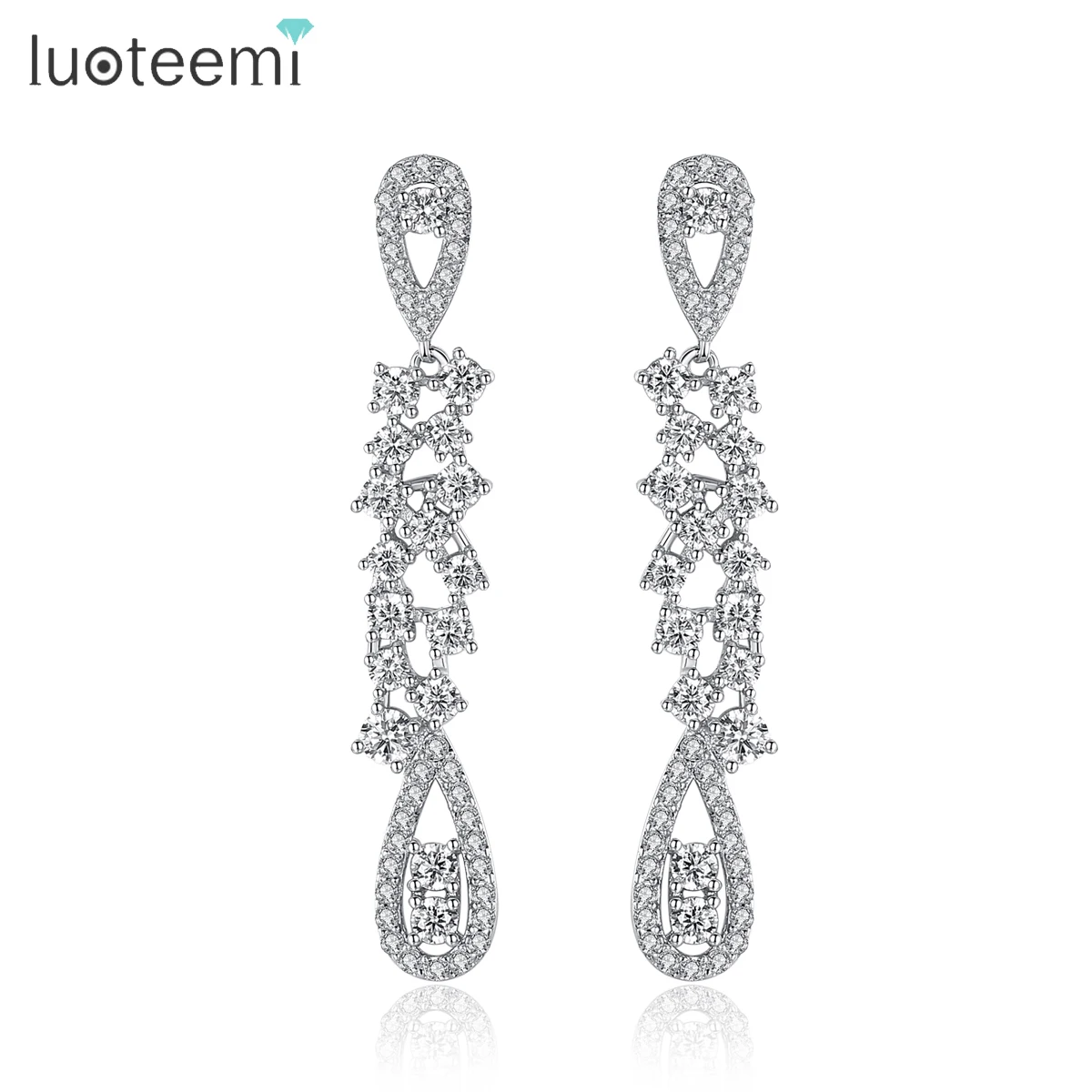 LUOTEEMI Wedding Long Earrings Water Shape Chandelier Earrings for Women Brides Bridesmaid Party Jewellery Brincos Christmas
LUOTEEMI Wedding Long Earrings Water Shape Chandelier Earrings for Women Brides Bridesmaid Party Jewellery Brincos Christmas