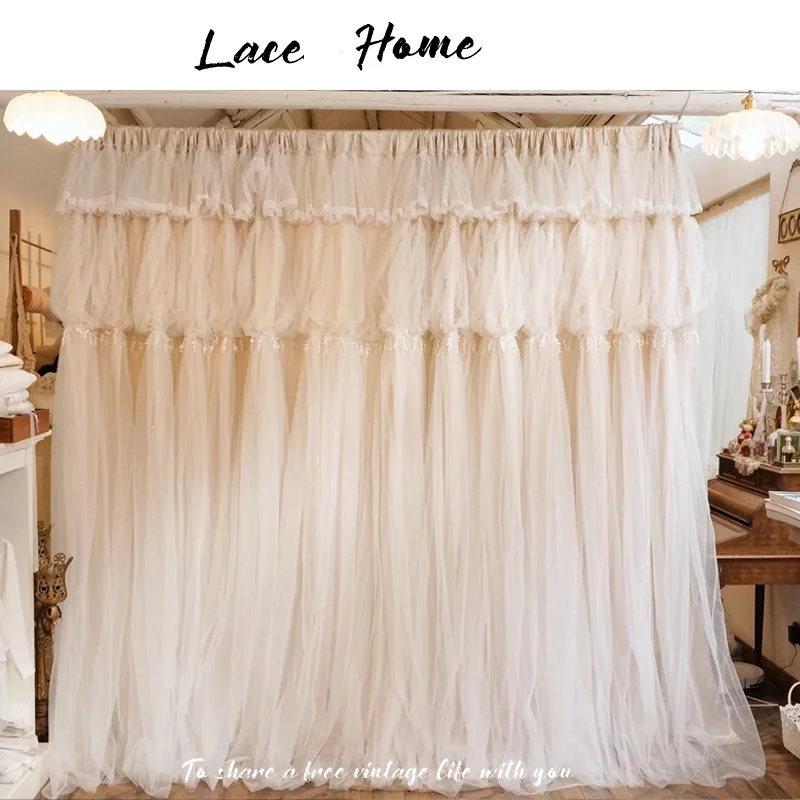 2021 Ins Korean Luxury Lace Pleated Curtains for Bedroom Cafe Studio Rod Pocket French Retro Romantic Cortinas Princess Drapes
2021 Ins Korean Luxury Lace Pleated Curtains for Bedroom Cafe Studio Rod Pocket French Retro Romantic Cortinas Princess Drapes