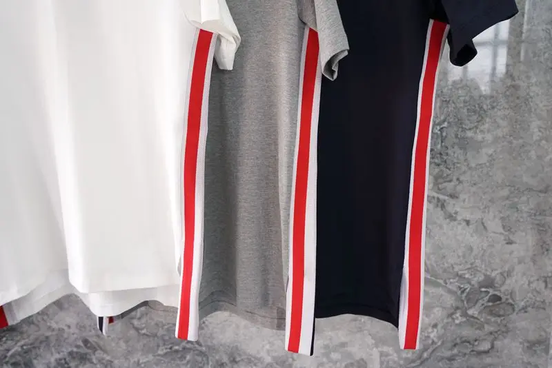 TB THOM BULUO Brand T-Shirt Men Women Short Sleeve Casual Clothing Loose Bilateral Stripes Summer O-neck Cotton Shirts
TB THOM BULUO Brand T-Shirt Men Women Short Sleeve Casual Clothing Loose Bilateral Stripes Summer O-neck Cotton Shirts