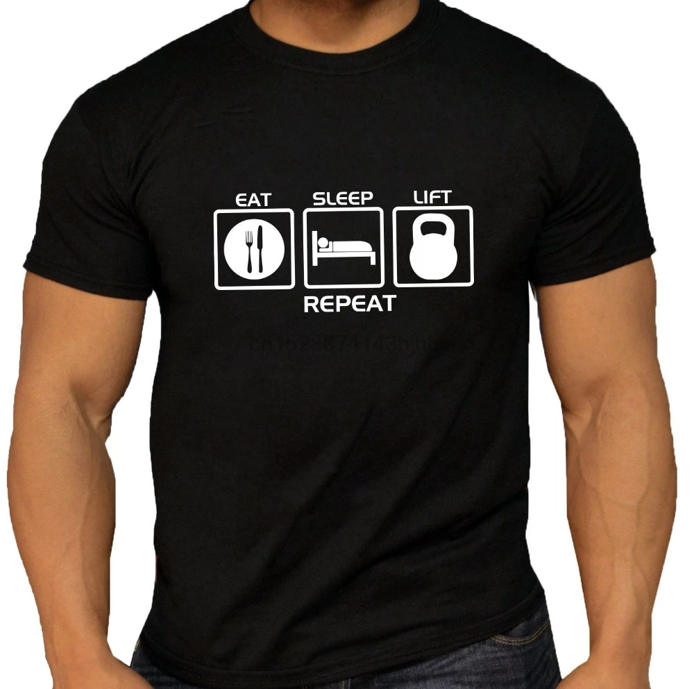 New 2020 Cotton Premium Eat Sleep Lift Kettlebell Men Black T Shirts Sports Long Cycle Weights Short-Sleeve T-Shirt
New 2020 Cotton Premium Eat Sleep Lift Kettlebell Men Black T Shirts Sports Long Cycle Weights Short-Sleeve T-Shirt