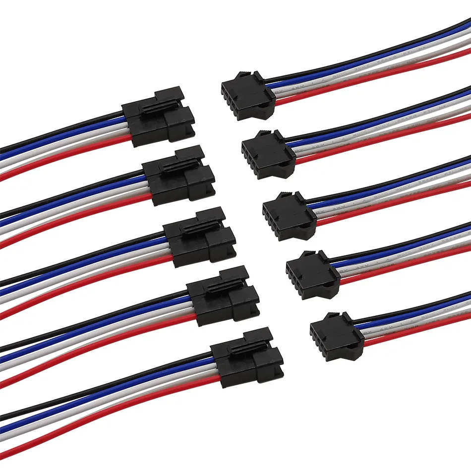 5Pairs Length 10cm JST SM 5 Pin Connector JST SM 5P Plug Male to Female Jack Socket Pigtail Wire Cable Connectors
5Pairs Length 10cm JST SM 5 Pin Connector JST SM 5P Plug Male to Female Jack Socket Pigtail Wire Cable Connectors