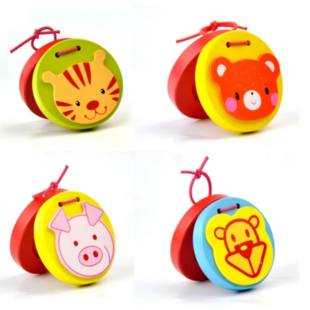 

Wooden Castanets Musical Percussion Wooden Instrument Kids Educational Toys