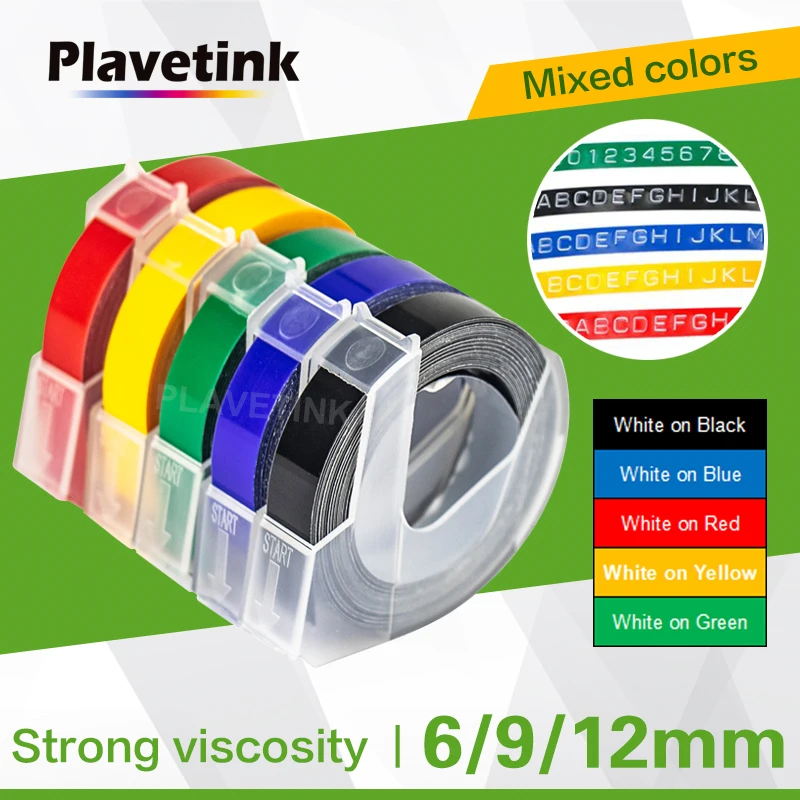 Plavetink 1PK Multicolors 3D Embossing Tapes for Dymo 3D 9mm label tape for Dymo Motex E-101 E-202 12965 1540 1610 Label Maker 
Plavetink 1PK Multicolors 3D Embossing Tapes for Dymo 3D 9mm label tape for Dymo Motex E-101 E-202 12965 1540 1610 Label Maker