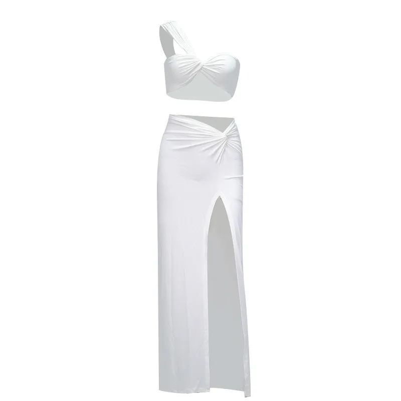 2021 New Summer Fashion Skew Collar Crop Top Skirt Set For Women Long Length Asymmetrical Backless Patchwork Two Piece Set
2021 New Summer Fashion Skew Collar Crop Top Skirt Set For Women Long Length Asymmetrical Backless Patchwork Two Piece Set