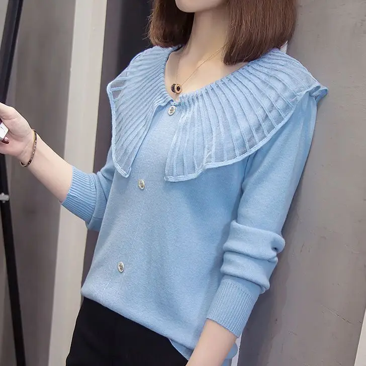 blue black knitted woman blouses winter Women's sweaters clothing latest 2020 spring autumn korean vestido female A6268
blue black knitted woman blouses winter Women's sweaters clothing latest 2020 spring autumn korean vestido female A6268