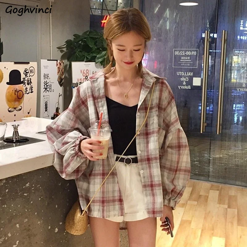 Blouses Women Plaid Loose Fashion Chic Popular Ladies Tops Elegant All-match Spring Streetwear Student Harajuku Style BF Casual
Blouses Women Plaid Loose Fashion Chic Popular Ladies Tops Elegant All-match Spring Streetwear Student Harajuku Style BF Casual