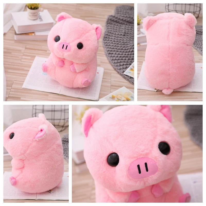 40/50 см розовый сидящий поросенок большая голова чучела кукла Дети Huggable Животное