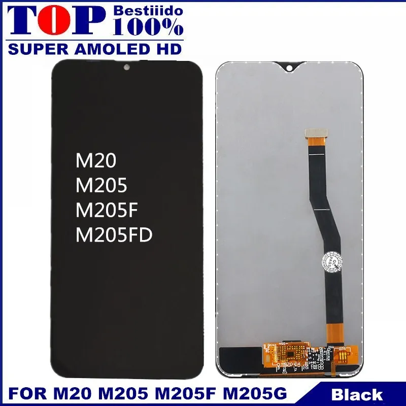 Для samsung Galaxy M20 2019 SM M205 M205F M205G/DS ЖК дисплей кодирующий преобразователь сенсорного