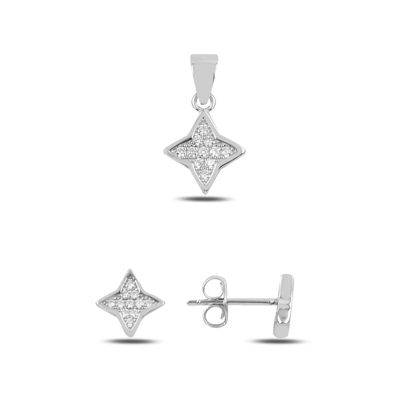 Silverlina Серебро CZ камень циркон серьги в форме четырехлистника & кулон комплект ювелирных изделий
Silverlina Серебро CZ камень циркон серьги в форме четырехлистника & кулон комплект ювелирных изделий