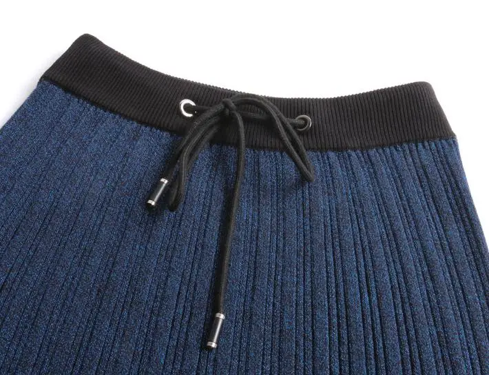 Long Autumn Knitted Winter Womens Korean Fashion High Waist Pleated Skirts Midi Lenth jupe femme saias 
Long Autumn Knitted Winter Womens Korean Fashion High Waist Pleated Skirts Midi Lenth jupe femme saias