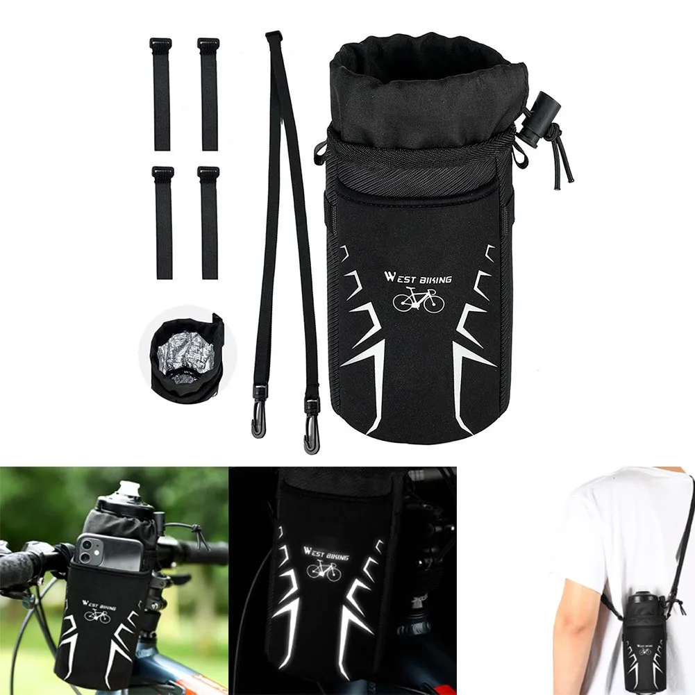 13.5*9cm Bicycle Water Bottle Holder Bag Handlebar Cup Holder Bag Insulated Stem-Bag Adjustable Strap Cycling Object Storage Bag
13.5*9cm Bicycle Water Bottle Holder Bag Handlebar Cup Holder Bag Insulated Stem-Bag Adjustable Strap Cycling Object Storage Bag