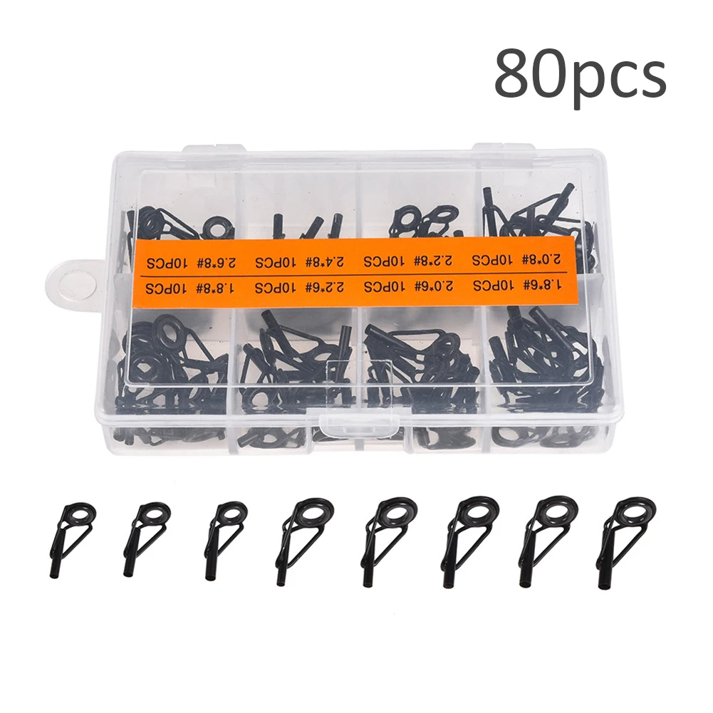 80pcs/set Fishing Rod Guides Ring Multi-function Saltwater Sea Pole Guide Ring Outdoor Fishing Tackle Accessories 
80pcs/set Fishing Rod Guides Ring Multi-function Saltwater Sea Pole Guide Ring Outdoor Fishing Tackle Accessories