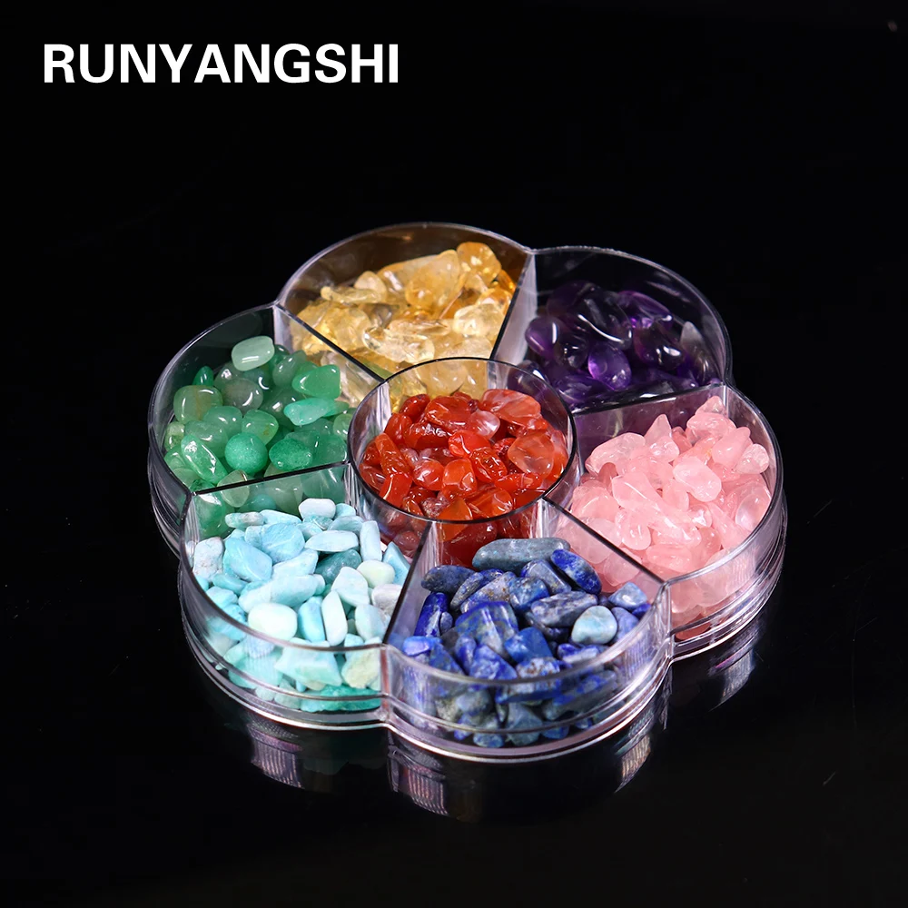 

Natural crystal gravel energy gemstone 7 Chakra mineral Amethyst Rose quartz Irregular Shape collection teaching specimen