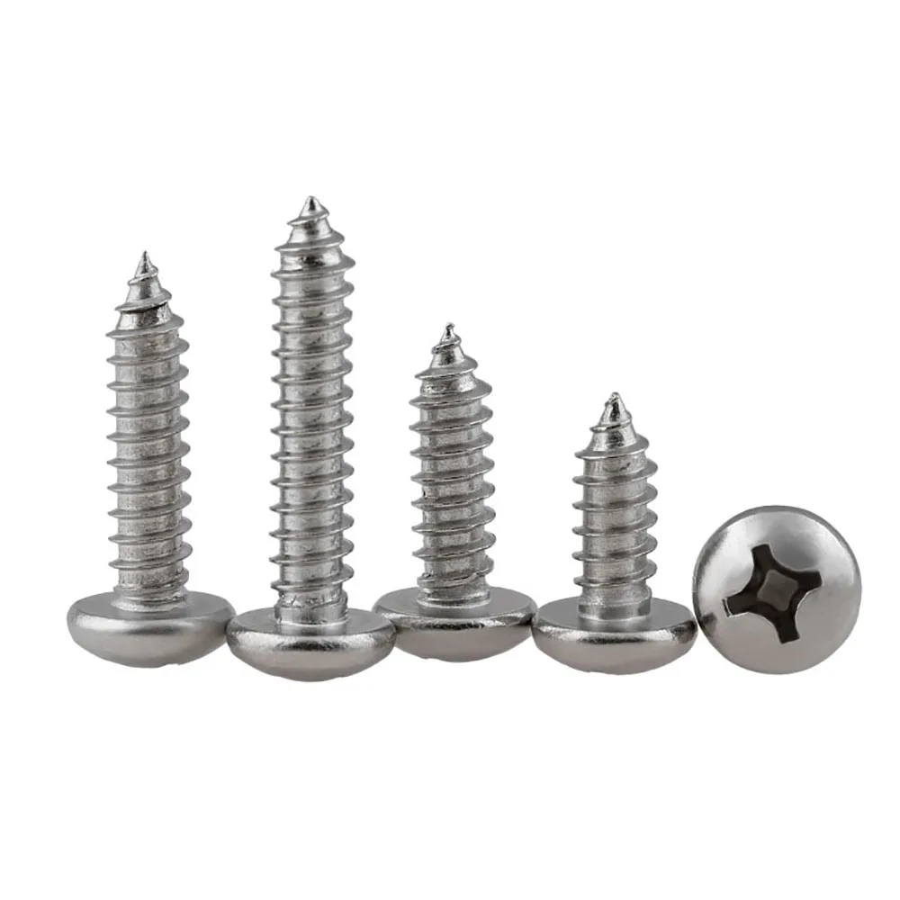 10PCS M6 M8 Philips Round Head Self-Tapping Screws A2 304 Stainless Steel L:16-100mm
10PCS M6 M8 Philips Round Head Self-Tapping Screws A2 304 Stainless Steel L:16-100mm