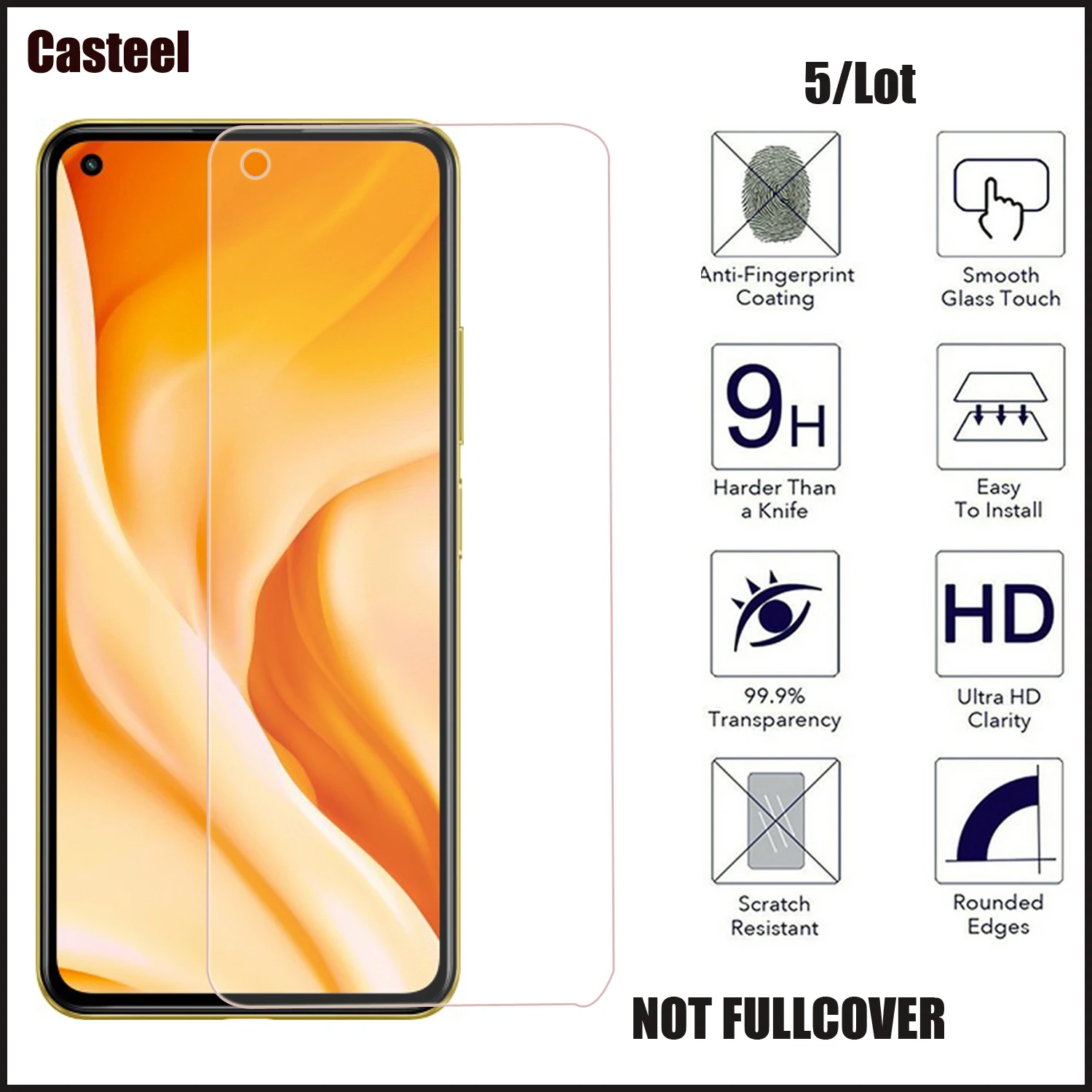5/lot 0.3mm 9H Premium 2.5D Curved Edge Tempered Glass For Xiaomi Mi 11 Lite Screen Protector Film
5/lot 0.3mm 9H Premium 2.5D Curved Edge Tempered Glass For Xiaomi Mi 11 Lite Screen Protector Film