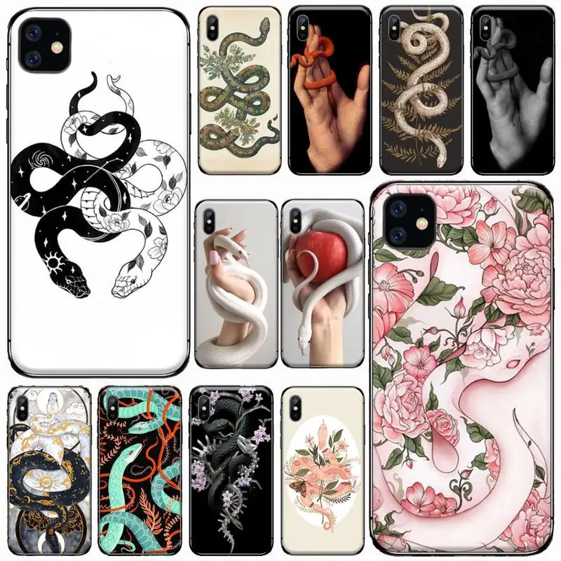 Art Hand Snake Flower Phone Case for iPhone 11 12 pro XS MAX 8 7 6 6S Plus X 5S SE 2020 XR Soft silicone
Art Hand Snake Flower Phone Case for iPhone 11 12 pro XS MAX 8 7 6 6S Plus X 5S SE 2020 XR Soft silicone
