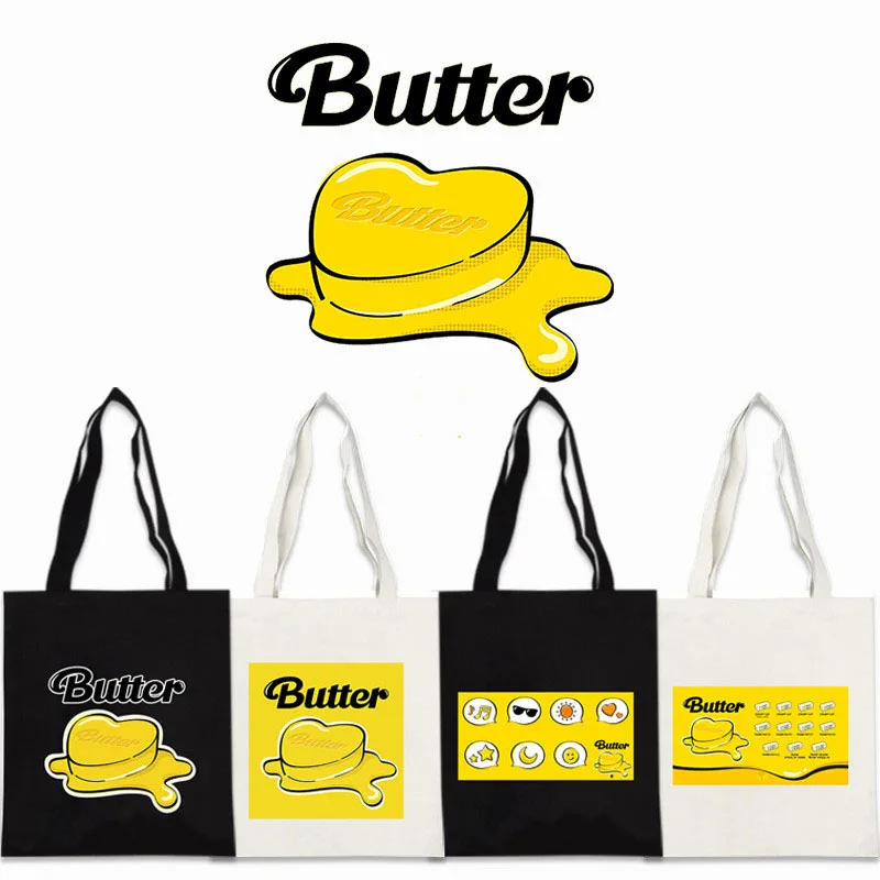 KPOP Bangtan Boys Album Butter Shopping Bag Anime Canvas Package Unisex Should Bags Tote Bag For Women
KPOP Bangtan Boys Album Butter Shopping Bag Anime Canvas Package Unisex Should Bags Tote Bag For Women