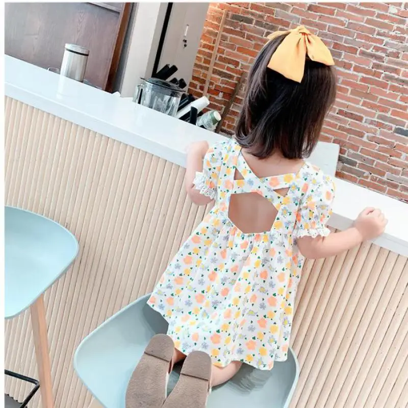 Korean Baby Girl Summer Clothes Floral Short Puff Sleeve Dress For Toddler Girls Clothing Princess Party Lovely Dresses For 1-7t
Korean Baby Girl Summer Clothes Floral Short Puff Sleeve Dress For Toddler Girls Clothing Princess Party Lovely Dresses For 1-7t