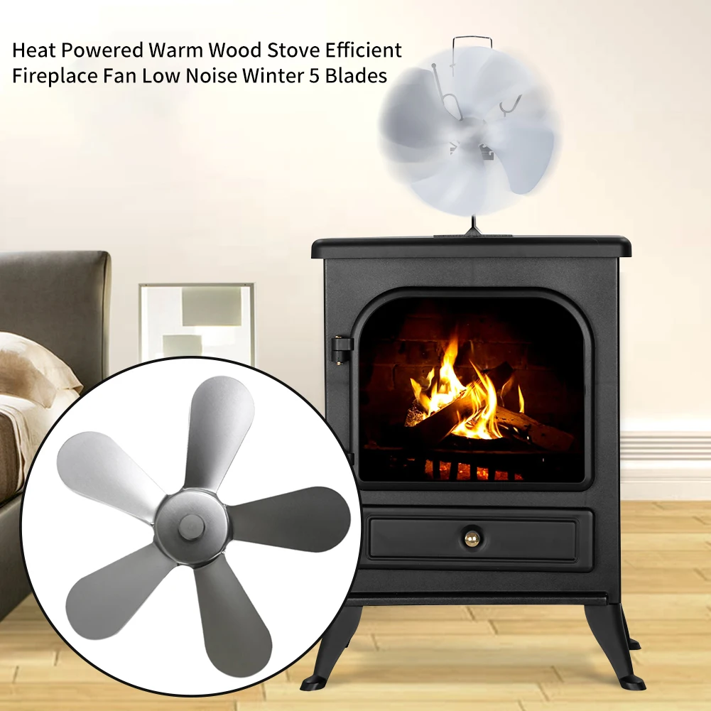 Warm Wood Stove Burner Winter Living Room Heat Powered Efficient Modern Low Noise Energy-Saving Fireplace Fan Blade 5 Blades
Warm Wood Stove Burner Winter Living Room Heat Powered Efficient Modern Low Noise Energy-Saving Fireplace Fan Blade 5 Blades