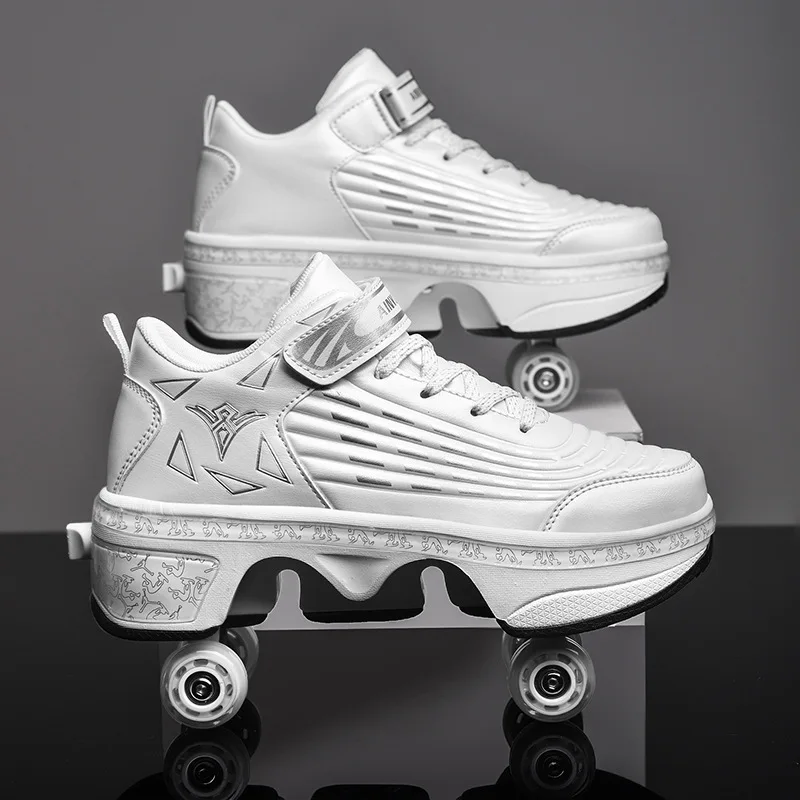Brangdy Deformation Parkour Shoes Four Wheels Rounds Of Running Shoes Roller Skates Shoes Adults kids Unisex
Brangdy Deformation Parkour Shoes Four Wheels Rounds Of Running Shoes Roller Skates Shoes Adults kids Unisex