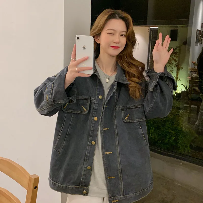 Summer 2021 New Loose Mid-Length Retro Hong Kong Style Harajuku Style Salt Style Fried Street Long Sleeve Denim Jacket Women's
Summer 2021 New Loose Mid-Length Retro Hong Kong Style Harajuku Style Salt Style Fried Street Long Sleeve Denim Jacket Women's
