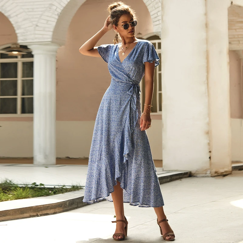 2021 Новые летние с коротким рукавом платье трапециевидной формы длинная юбка с цветочным принтом с v-образным вырезом, сексуальное, с поясом ...
2021 Новые летние с коротким рукавом платье трапециевидной формы длинная юбка с цветочным принтом с v-образным вырезом, сексуальное, с поясом ...