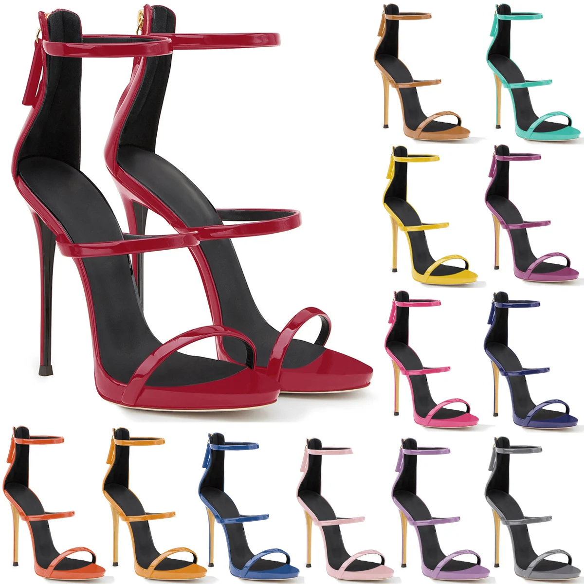 Women Stiletto Thin High Heel Ankle Strap Sandal Sexy Open Toe Evening Party Dress Shoes Fashion Ball Summer Lady Sandals C-SL-3
Women Stiletto Thin High Heel Ankle Strap Sandal Sexy Open Toe Evening Party Dress Shoes Fashion Ball Summer Lady Sandals C-SL-3