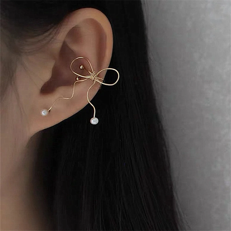 MENGJIQIAO Wholesale Korean Elegant Metal Bowknot Ear Clips For Women Girls Cute No Piercing Fake Cartilage Ear Jewelry Gifts
MENGJIQIAO Wholesale Korean Elegant Metal Bowknot Ear Clips For Women Girls Cute No Piercing Fake Cartilage Ear Jewelry Gifts