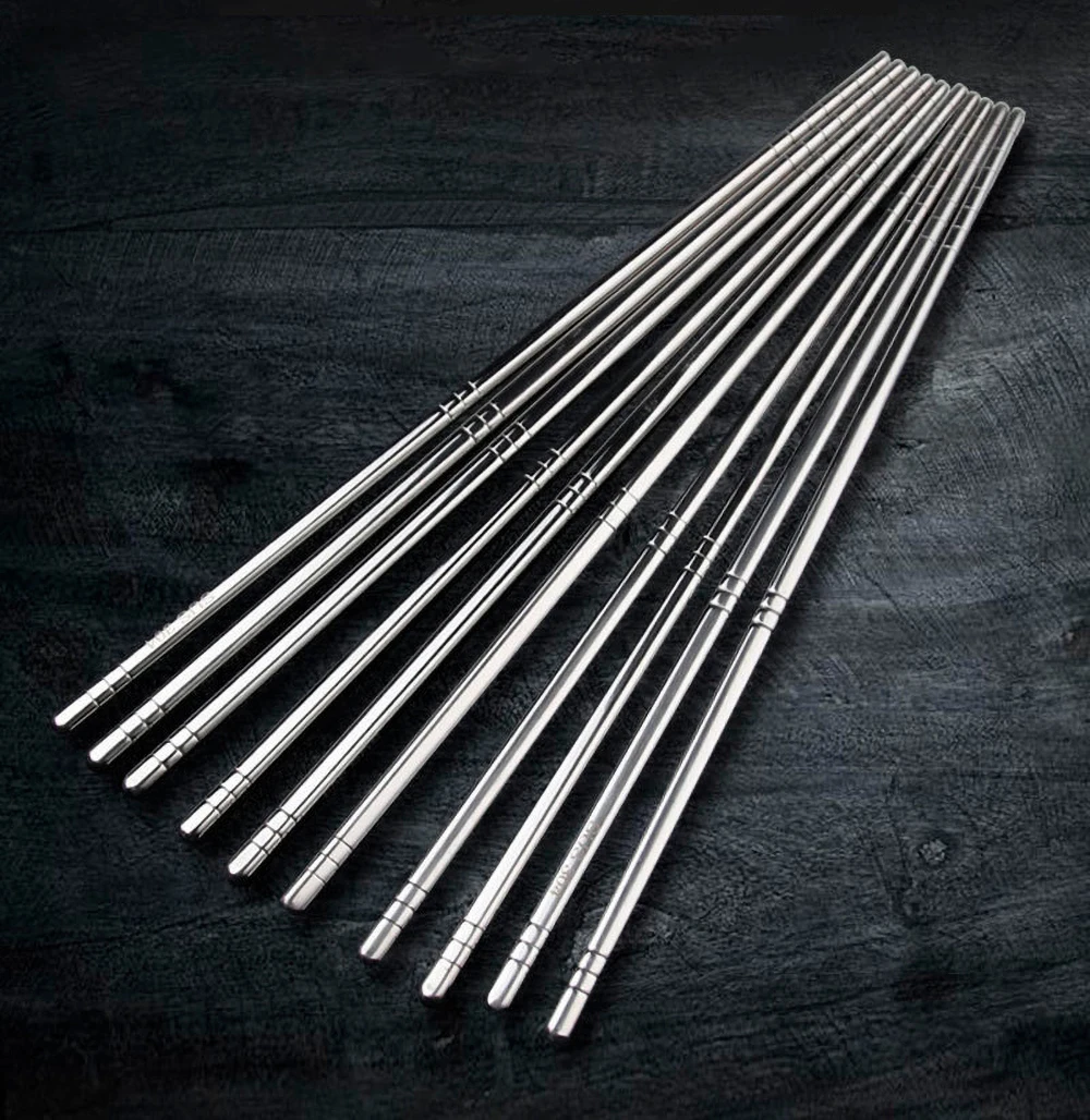 5 Pairs/Set Chinese Metal Chopsticks Non-Slip Stainless Steel Chop Sticks Reusable Food Kitchen Sushi
5 Pairs/Set Chinese Metal Chopsticks Non-Slip Stainless Steel Chop Sticks Reusable Food Kitchen Sushi